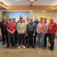 Vorstandschaft der SPD Parkstein mit Schwarzenbachs Bürgermeisterin Anja Kirschsieper.